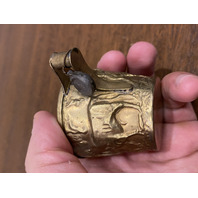 VTG Small Mycenaean-minoan Art Replica Handmade Gold Bull Cup MADE IN GREECE