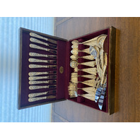 VINTAGE 88 PIECE S. KIRK & SON "REPOUSSE" STERLING Silverware Set