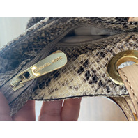 MICHAEL KORS Snake-Skin EmbossedPurse/Tote Bag 15"L