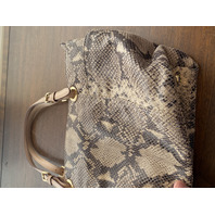 MICHAEL KORS Snake-Skin EmbossedPurse/Tote Bag 15"L