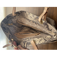 MICHAEL KORS Snake-Skin EmbossedPurse/Tote Bag 15"L