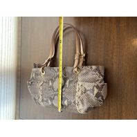 MICHAEL KORS Snake-Skin EmbossedPurse/Tote Bag 15"L