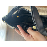 PAOLO MASI Mink Fur Genuine Leather Purse/Hand Bag MADE IN ITALY 15"L