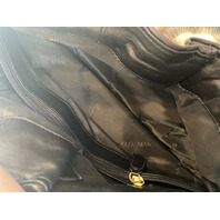 PAOLO MASI Mink Fur Genuine Leather Purse/Hand Bag MADE IN ITALY 15"L