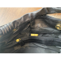 PAOLO MASI Mink Fur Genuine Leather Purse/Hand Bag MADE IN ITALY 15"L