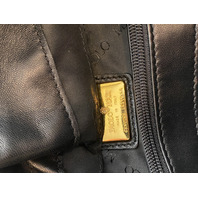 PAOLO MASI Mink Fur Genuine Leather Purse/Hand Bag MADE IN ITALY 15"L