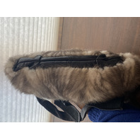 PAOLO MASI Mink Fur Genuine Leather Purse/Hand Bag MADE IN ITALY 15"L