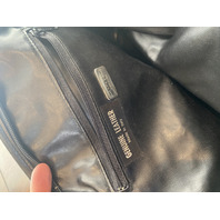 SAKS FIFTH AVENUE Zebra Hair Genuine Leather Purse/Hand Bag MADE IN ITALY 14"L