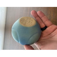 VTG VAN BRIGGLE Ming Blue Small Pottery Tulip Vase 3.5"H SIGNED