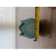 VTG VAN BRIGGLE Ming Blue Small Pottery Tulip Vase 3.5"H SIGNED