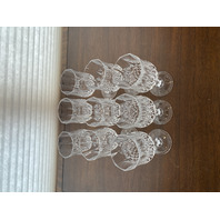 SET(9) VTG Cristal D'Arques-Durand Longchamp Crystal Glasses 6.5"H FRANCE