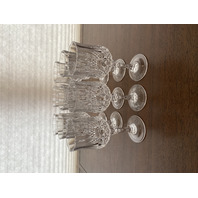 SET(9) VTG Cristal D'Arques-Durand Longchamp Crystal Glasses 6.5"H FRANCE