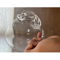 VTG Clear STEUBEN, DONALD POLLARD #8060 SPIRAL Base Crystal Bowl 7"W SIGNED