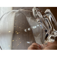 VTG Clear STEUBEN, DONALD POLLARD #8060 SPIRAL Base Crystal Bowl 7"W SIGNED