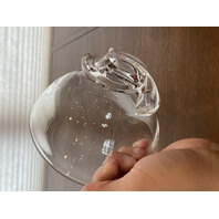 VTG Clear STEUBEN, DONALD POLLARD #8060 SPIRAL Base Crystal Bowl 7"W SIGNED