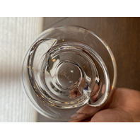 VTG Clear STEUBEN, DONALD POLLARD #8060 SPIRAL Base Crystal Bowl 7"W SIGNED