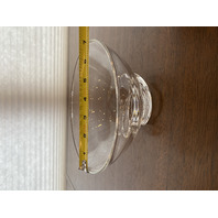 VTG Clear STEUBEN, DONALD POLLARD #8060 SPIRAL Base Crystal Bowl 7"W SIGNED