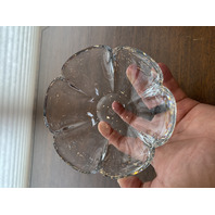 VTG BACCARAT Crystal Corail Pattern Lobed Melon Bowl SIGNED 5.75"W FRANCE