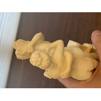 THREE GRACES Replica Resin/Alabaster Sculpture W/Marble Base 8"H