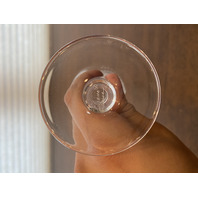 SET(4) VTG LALIQUE Crystal "ANGEL FACE/WINGS" Champagne Glasses 8"H SIGNED