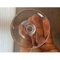 SET(4) VTG LALIQUE Crystal "ANGEL FACE/WINGS" Champagne Glasses 8"H SIGNED