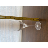 SET(4) VTG LALIQUE Crystal "ANGEL FACE/WINGS" Champagne Glasses 8"H SIGNED