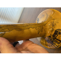 RARE Large ROYAL DOULTON AUTUMN Horse Themed Porcelain Candlestick 8.5"H HTF