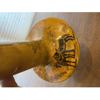 RARE Large ROYAL DOULTON AUTUMN Horse Themed Porcelain Candlestick 8.5"H HTF