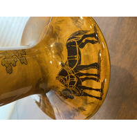 RARE Large ROYAL DOULTON AUTUMN Horse Themed Porcelain Candlestick 8.5"H HTF