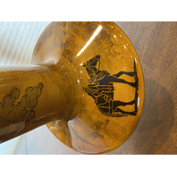 RARE Large ROYAL DOULTON AUTUMN Horse Themed Porcelain Candlestick 8.5"H HTF