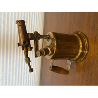 VTG Brass Blow Torch W/Wooden Handle 10"H
