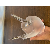 VTG LALIQUE Crystal SYLVIE Kissing Doves Vase SIGNED 8.25"H FRANCE