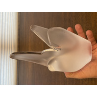 VTG LALIQUE Crystal SYLVIE Kissing Doves Vase SIGNED 8.25"H FRANCE