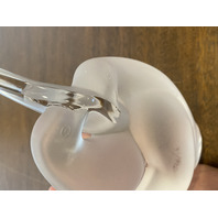 VTG LALIQUE Crystal SYLVIE Kissing Doves Vase SIGNED 8.25"H FRANCE