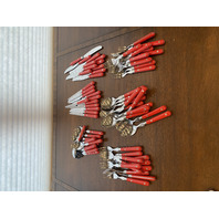 66 PIECE Washington Forge MARDI GRAS Red Stainless Korea Flatware Set