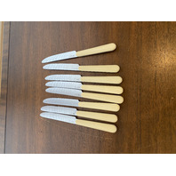 40 PIECE Cream Colored Stainless Taiwan Flatware Set
