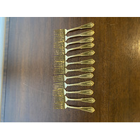 72 PIECE Rogers Gold Plated Floral Pattern Stainless Korea Flatware Set