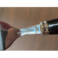 60 PIECE Pfaltzgraff Black Plastic Handled Stainless China Flatware Set