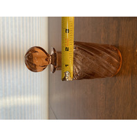 VTG BACCARAT Crystal Pink Swirl Art Glass Perfume Bottle W/Stopper 6.25"H