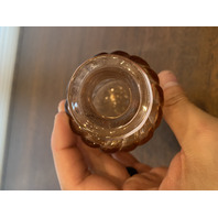 VTG BACCARAT Crystal Pink Swirl Art Glass Perfume Bottle W/Stopper 6.25"H