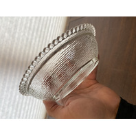 VTG Indiana Glass Clear Glass Nesting Hen Design Candy Dish 7"L