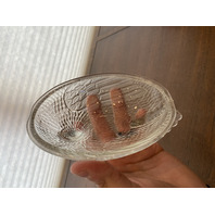 VTG Indiana Glass Clear Glass Nesting Hen Design Candy Dish 7"L