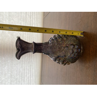 VTG Imperial Glass Grape Cluster Smoke Iridescent Carnival Glass Decanter 9.5"H