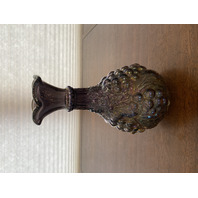 VTG Imperial Glass Grape Cluster Smoke Iridescent Carnival Glass Decanter 9.5"H