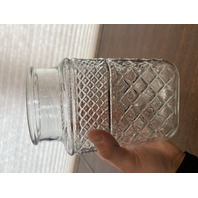 VTG Anchor Hocking WEXFORD Clear Glass Lidded Apothecary Canister Jar 9"H