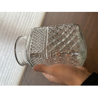 VTG Anchor Hocking WEXFORD Clear Glass Lidded Apothecary Canister Jar 9"H