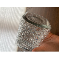 VTG Anchor Hocking WEXFORD Clear Glass Lidded Apothecary Canister Jar 9"H