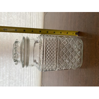 VTG Anchor Hocking WEXFORD Clear Glass Lidded Apothecary Canister Jar 9"H