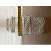 VTG Anchor Hocking WEXFORD Clear Glass Lidded Apothecary Canister Jar 9"H