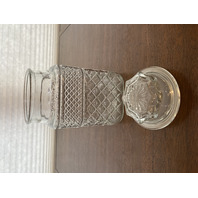 VTG Anchor Hocking WEXFORD Clear Glass Lidded Apothecary Canister Jar 9"H